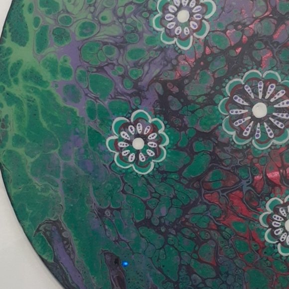 Hand Crafted Painted Vinyl Record Recycled Repurposed Wall Art Essential Love - Picture 5 of 6